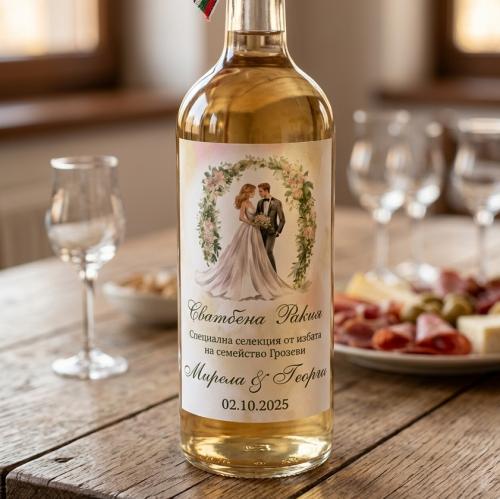 Етикети за сватбени бутилки